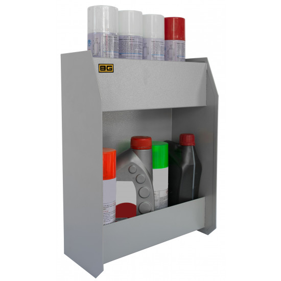 B-G Racing - Small Two Shelf Fluid Cabinet - Powder Coated