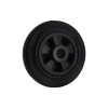 B-G Racing - 160mm Black Polypropylene Wheel with Rubber Tread