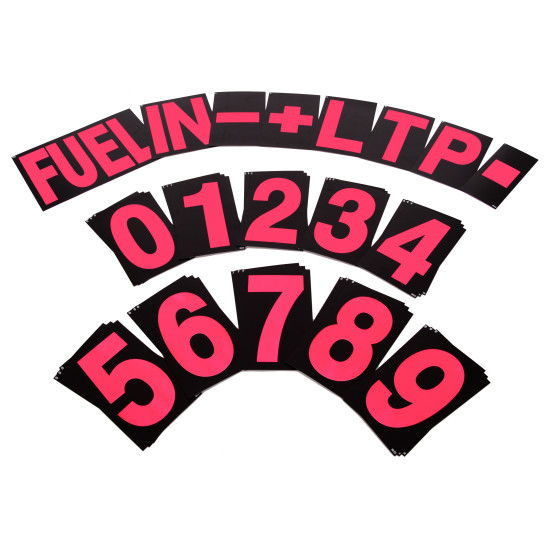 B-G Racing - Large Pink Pit Board Number Set