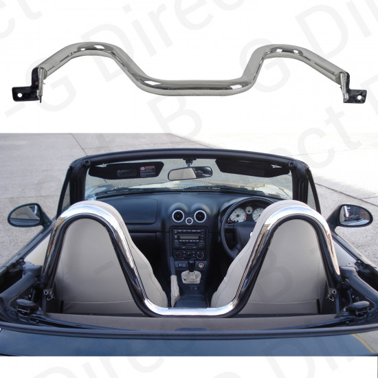 Mazda MX5 MKI MKII 1991 - 2005 stainless steel sports style bar hoops