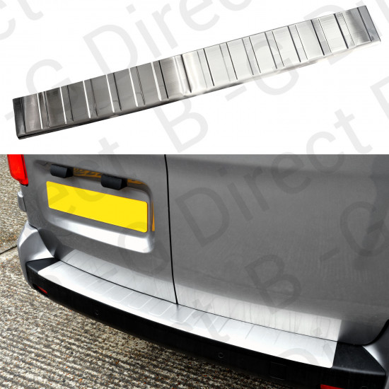 Vauxhall Vivaro 2014 to 2019 Stainless steel rear bumper plate