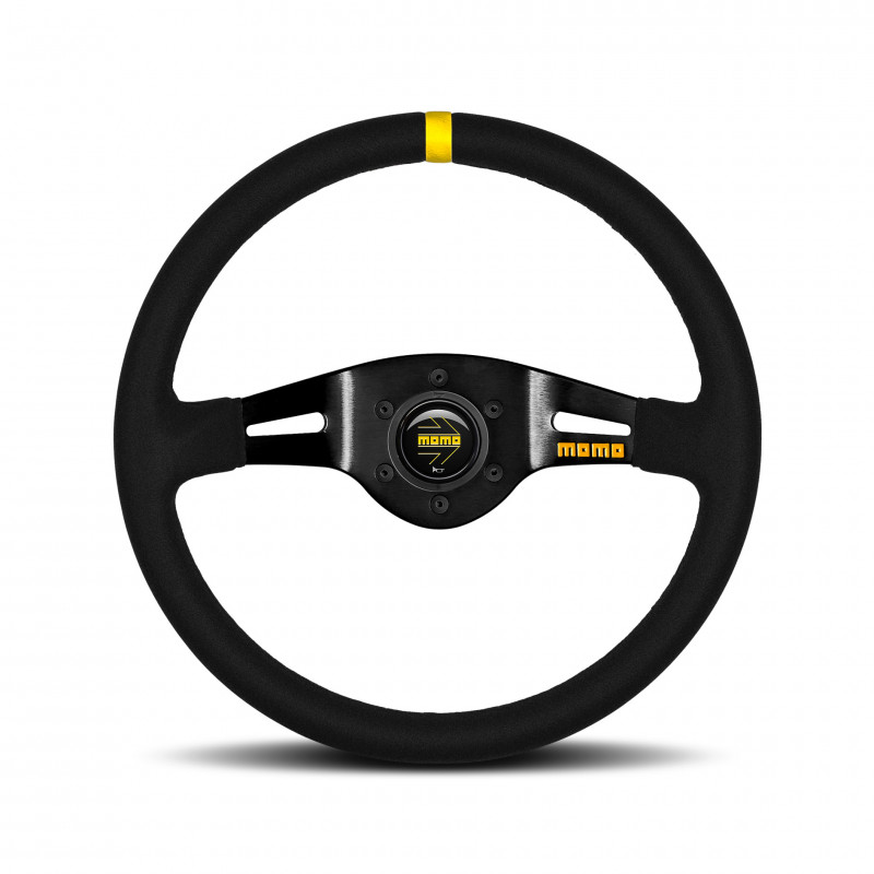 MOMO MOD.03 Steering Wheel - Suede, Black Spoke