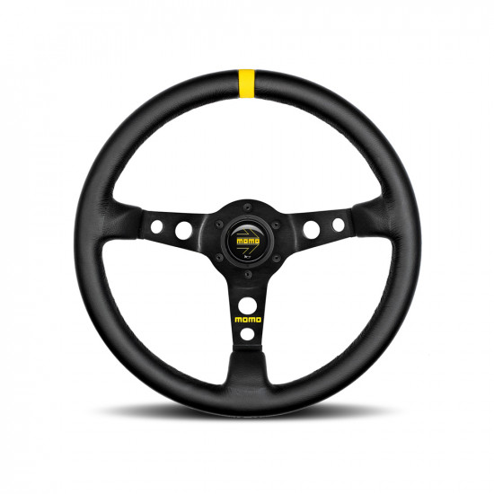 MOMO MOD.07 Steering Wheel - Black Leather