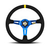 MOMO MOD.08 Steering Wheel - Suede, Blue Spoke