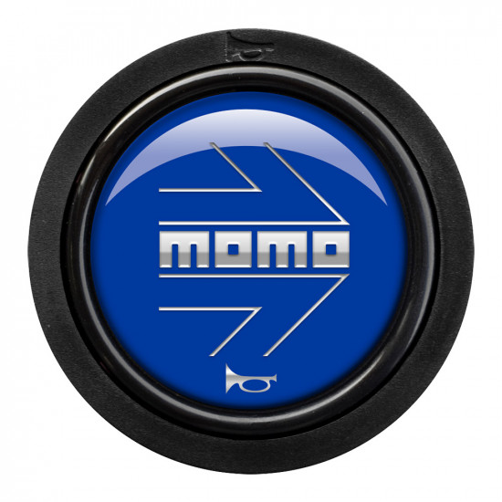 MOMO Horn Button 2 Contact - Arrow Gloss Blue