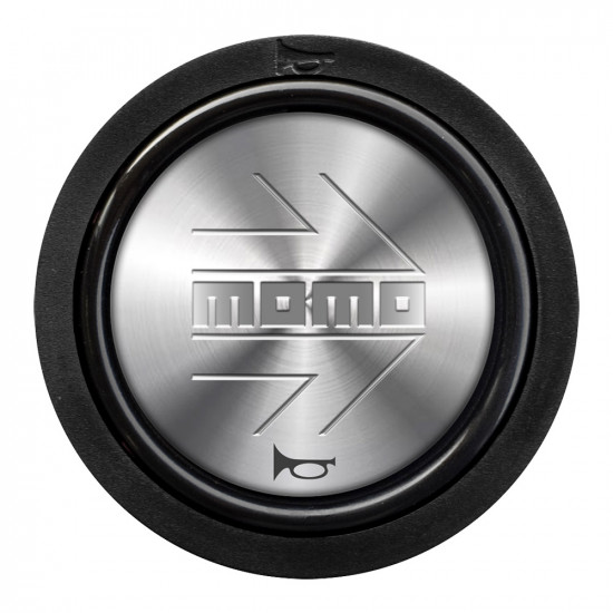 MOMO Horn Button 2 Contact - Silver Arrow Chrome