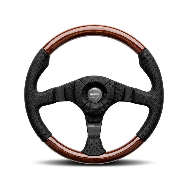 MOMO Dark Fighter Wood Steering Wheel