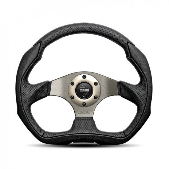 MOMO Eagle Steering Wheel - Black Leather