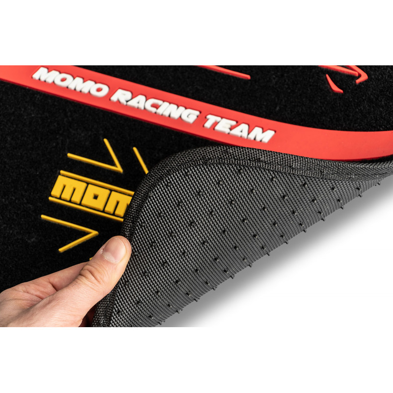 MOMO Universal Car Floor Mats - Racing - White