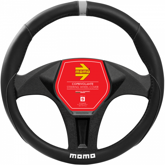 MOMO Universal Car Steering Wheel Cover - Elegant - Grey